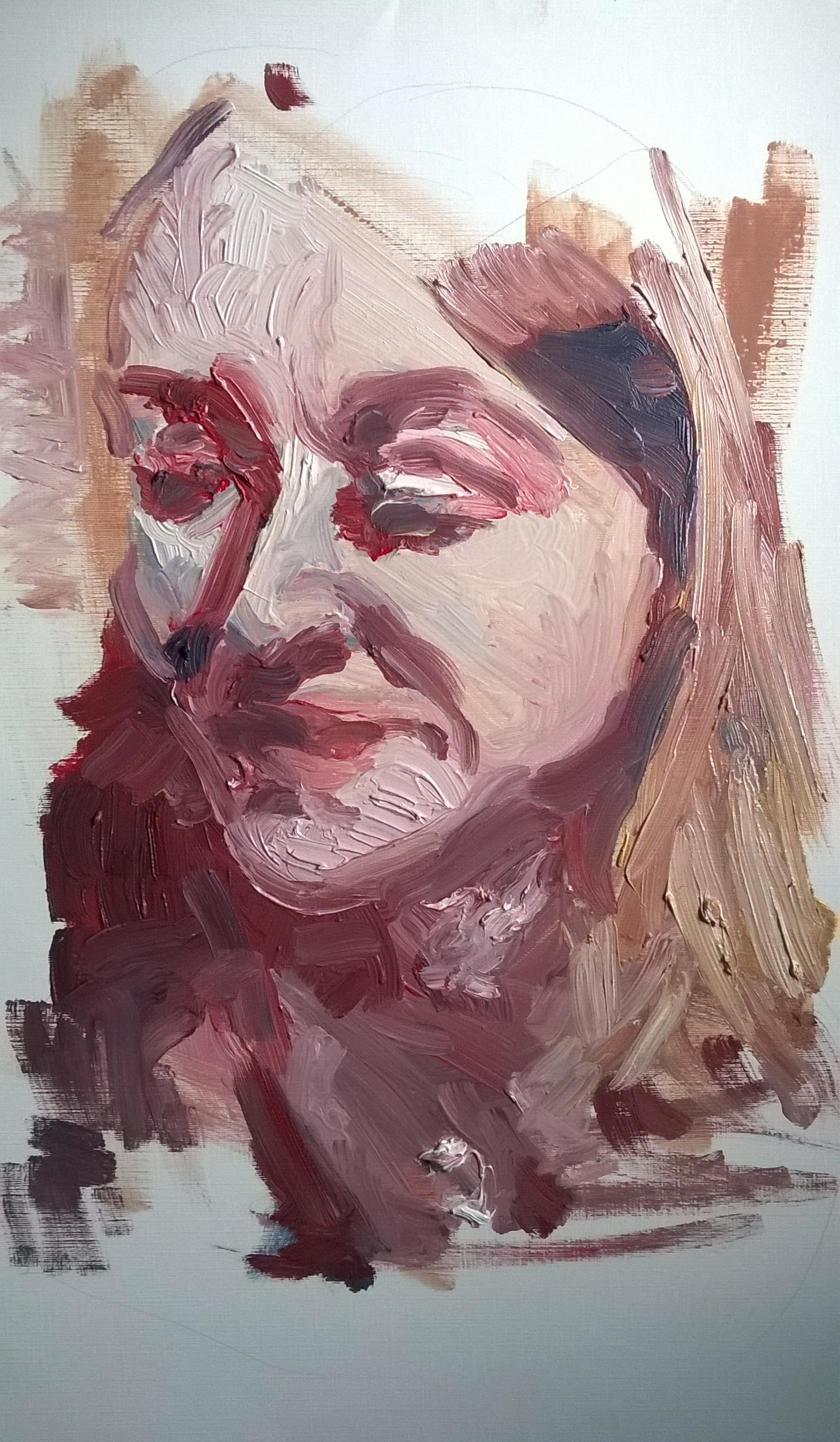 Portrait in white 40x50 ca