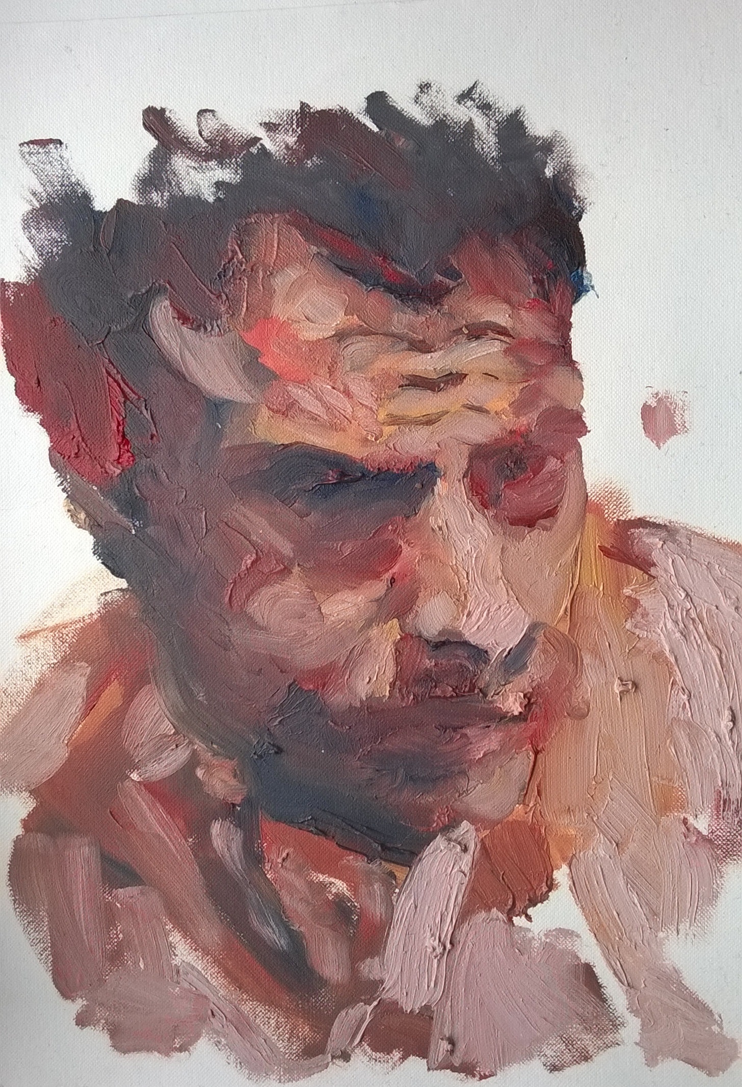 Selfportrait in Rome 24x32 PRIVATE COLLECTION