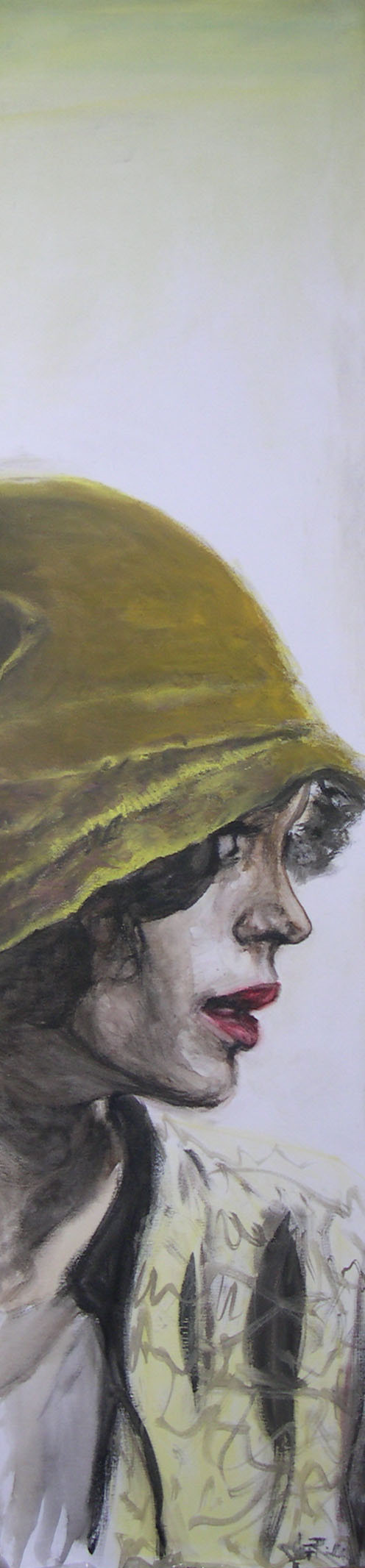 Portrait in ochre 30X100 PRIVATE COLLECTION